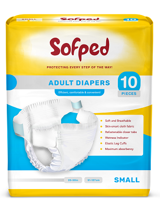 SOFPED ADULT DIAPER SMALL 10-PCS