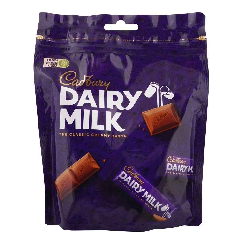 CADBURY DAIRY MILK CHOCOLATE CLASSIC 8GM X 20-BARS POUCH