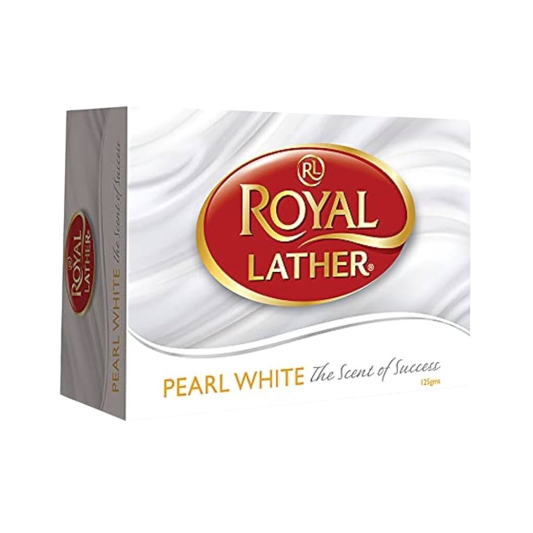 ROYAL LATHER SOAP PEARL WHITE 125GM