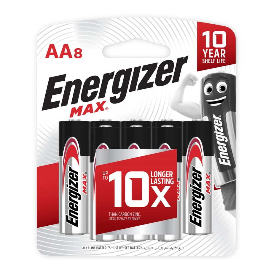 ENERGIZER MAX AA BATTERIES X8-PCS