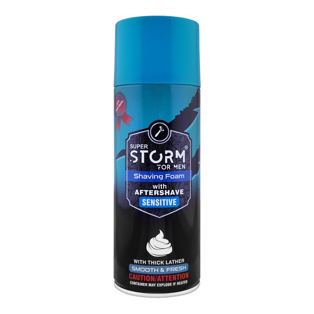 STORM FOR MEN SENSITIVE SHAVING FOAM WITH AFTERSHAVE 75ML