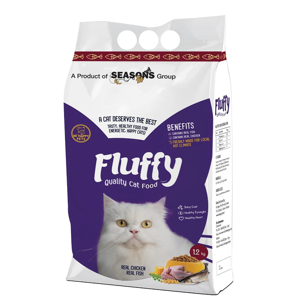 SEASONS FLUFFY QUALITY CHICKEN & FISH CAT FOOD 1.2KG