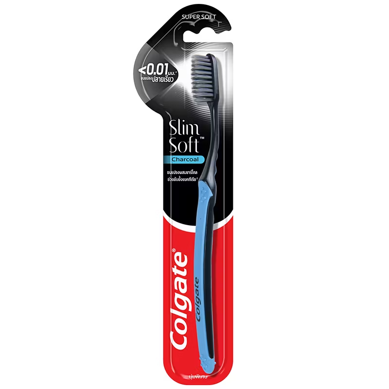 COLGATE TOOTHBRUSH SLIM SOFT CHARCOAL 1PC