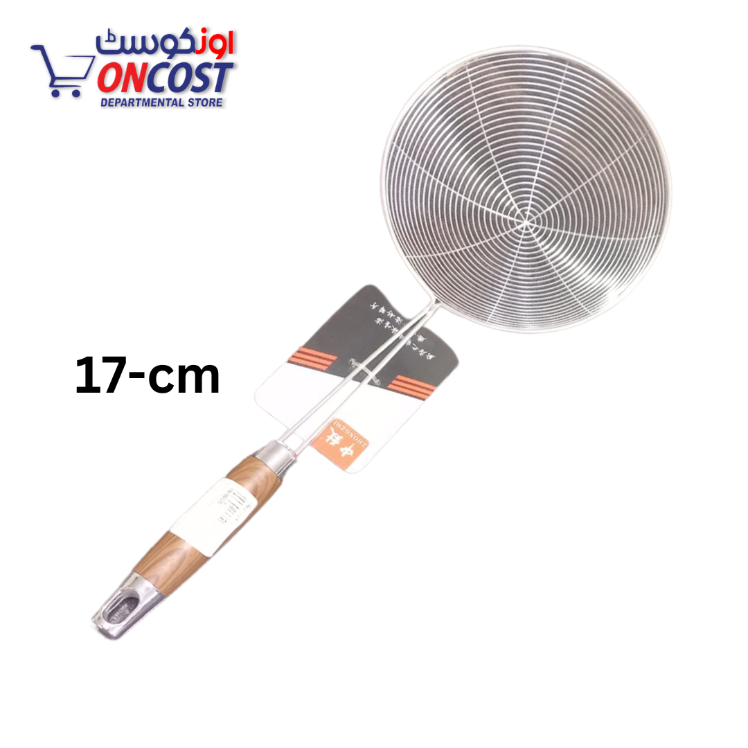 STAINLESS STEEL WIRE DEEP FRY SKIMMER 17CM