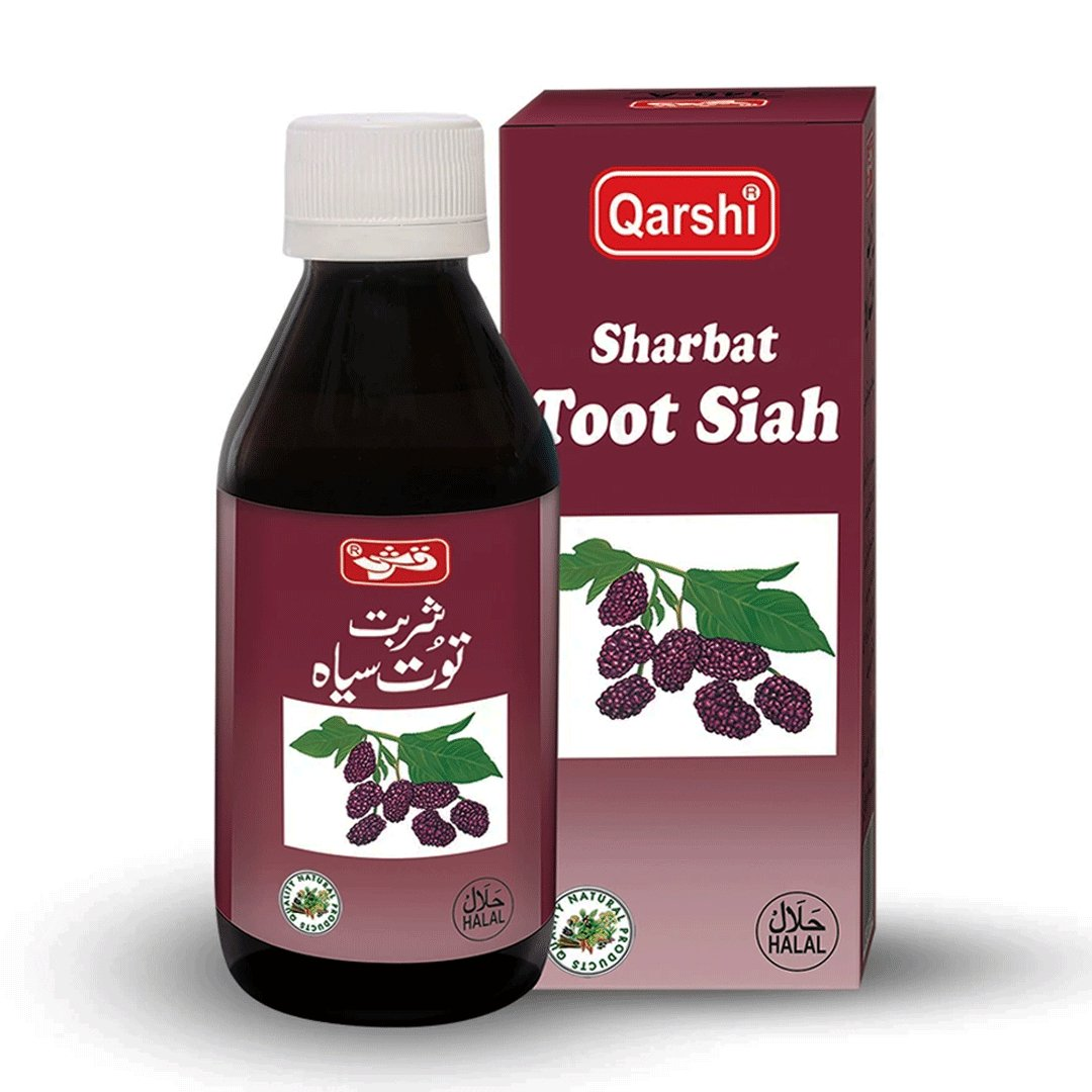 QARSHI HERBAL SYRUP SHARBAT TOOT SIAH 60ML