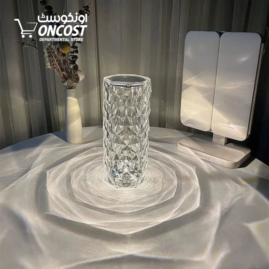 CRYSTAL TOUCH TABLE LAMP WITH 3-LIGHT MODES