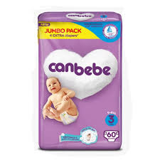 CANBEBE DIAPERS MIDI NO3 4-9KG 60PCS