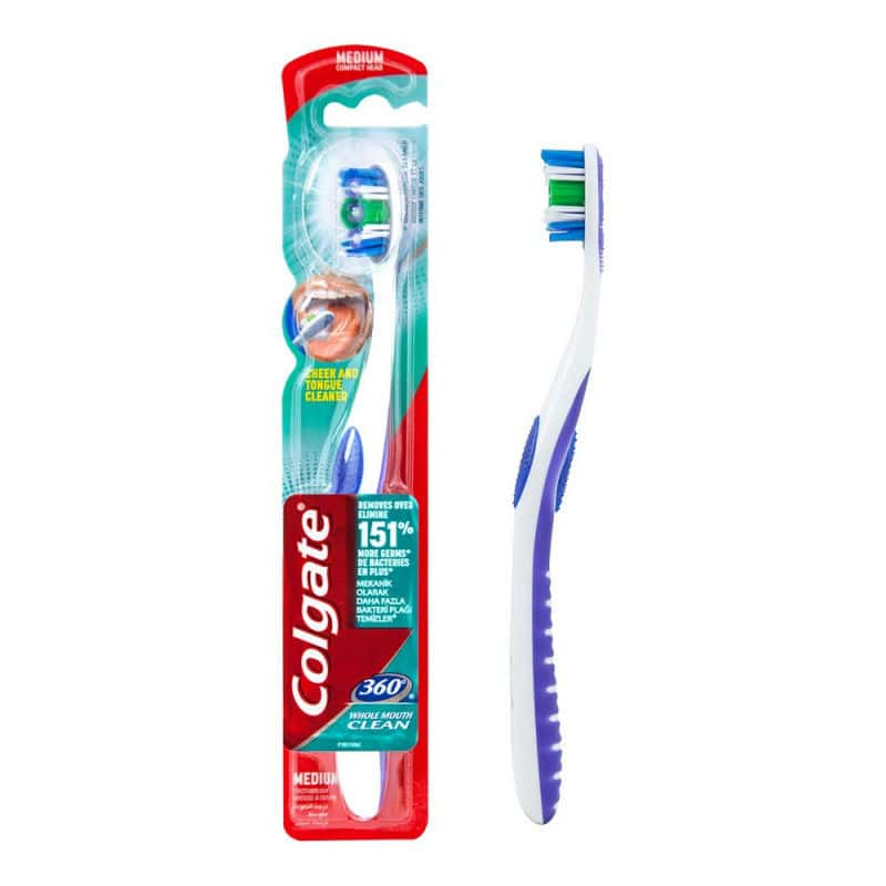 COLGATE TOOTHBRUSH WHOLE MOUTH CLEAN 360 SOFT 1PC