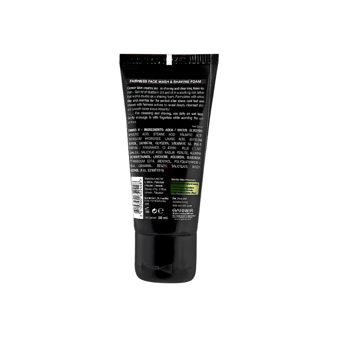 GARNIER MEN FACE WASH POWER WHITE 2IN1 50ML
