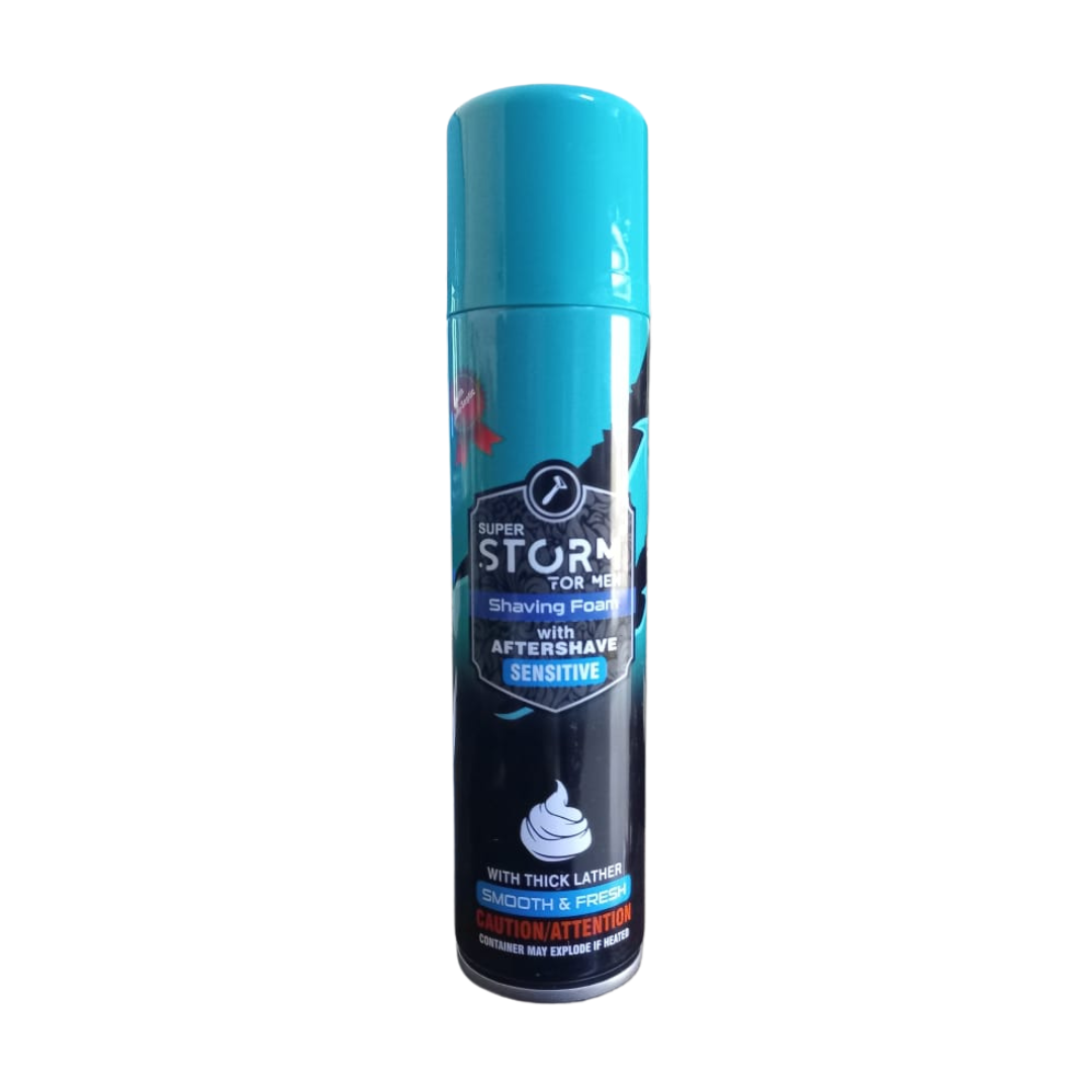 SUPER STORM SENSITIVE SHAVING FOAM 200ML