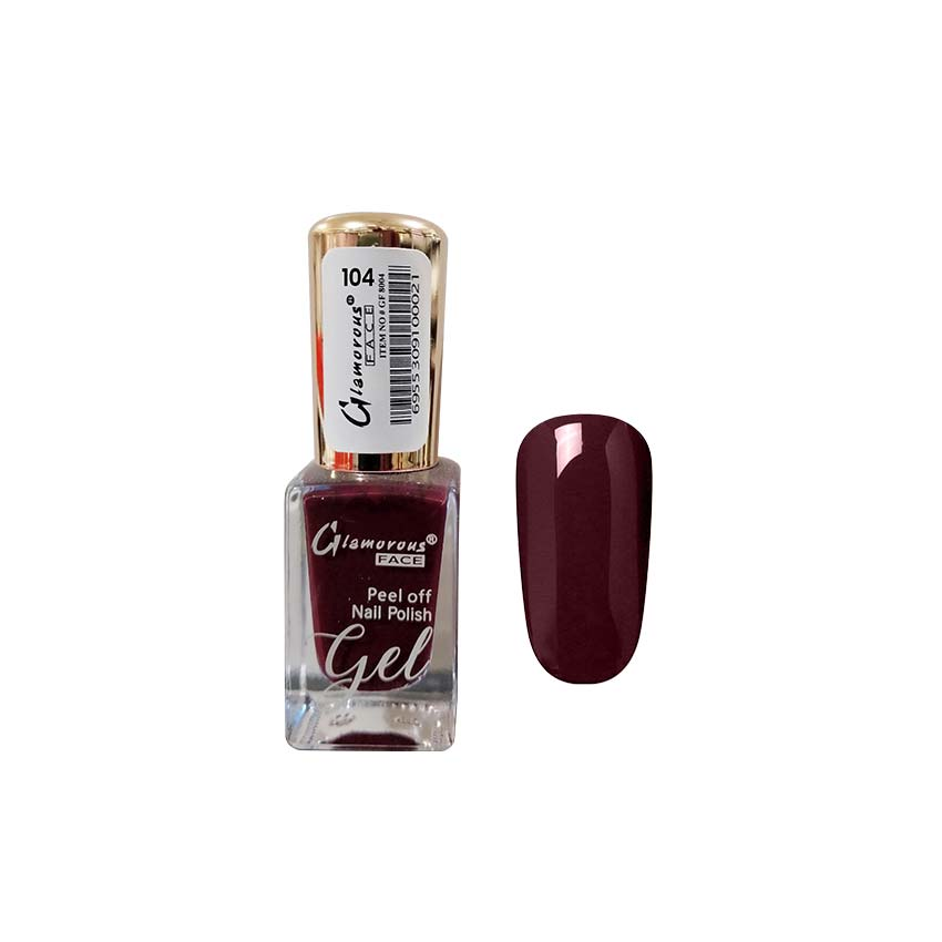 GLAMOROUS FACE PEEL OFF NAIL POLISH GEL 104