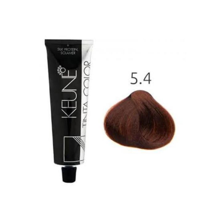 KEUNE TINTA HAIR COLOR LIGHT COPPER BROWN 5.4, 60ML.