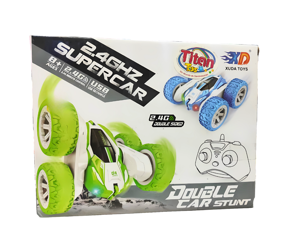 RC DOBLE STUNT CAR REMOTE CONTROL 360 SPIN 3688