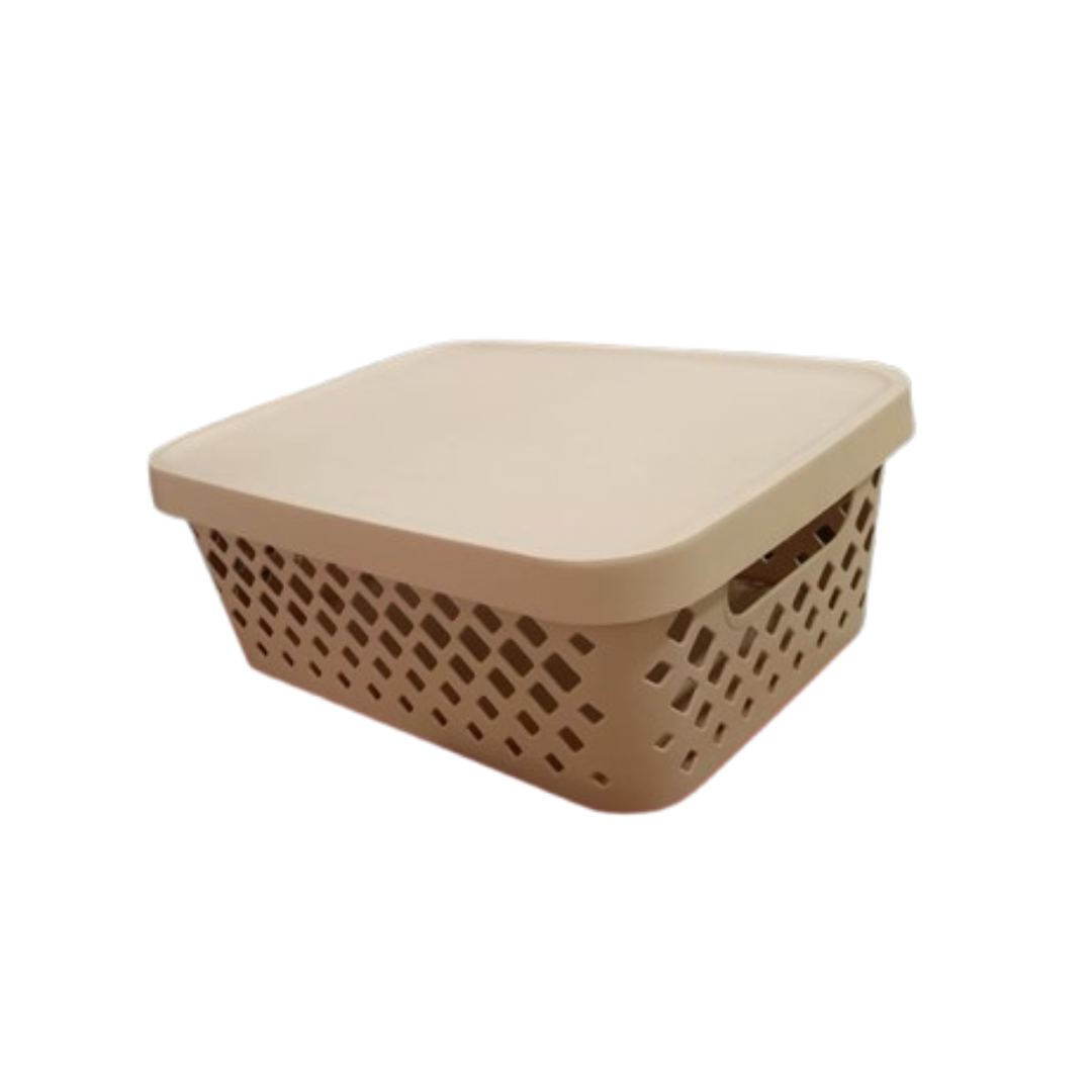 LIDDED STORAGE BASKET MEDIUM