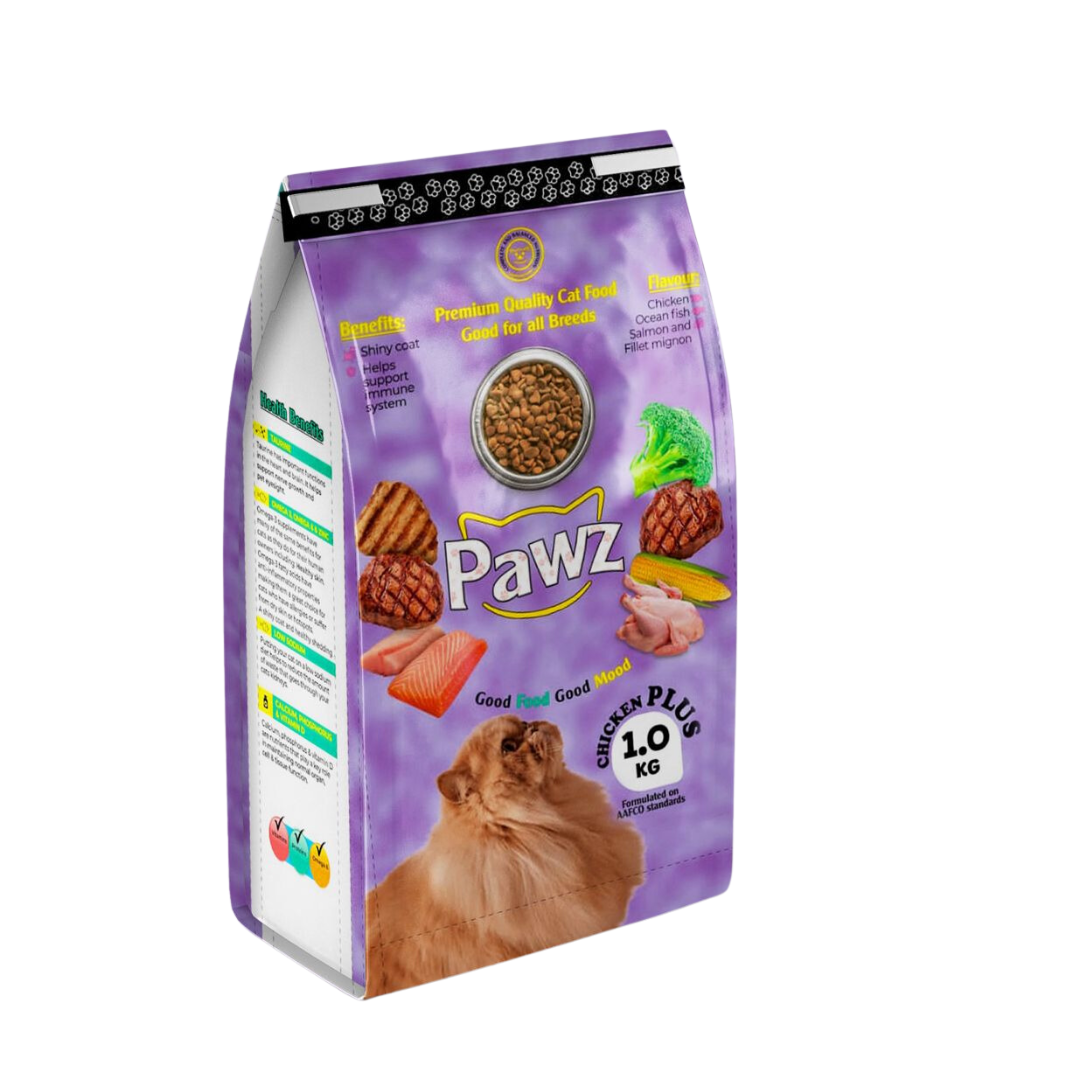 PAWZ PREMIUM QUALITY CAT FOOD CHICKEN & FISH 1KG