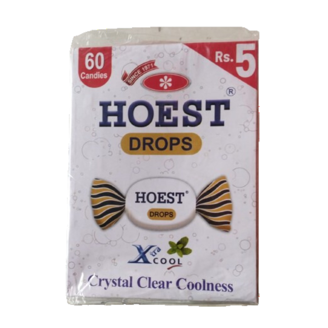 HOEST DROPS CRYSTAL CLEAR COOLNESS 60CANDIES