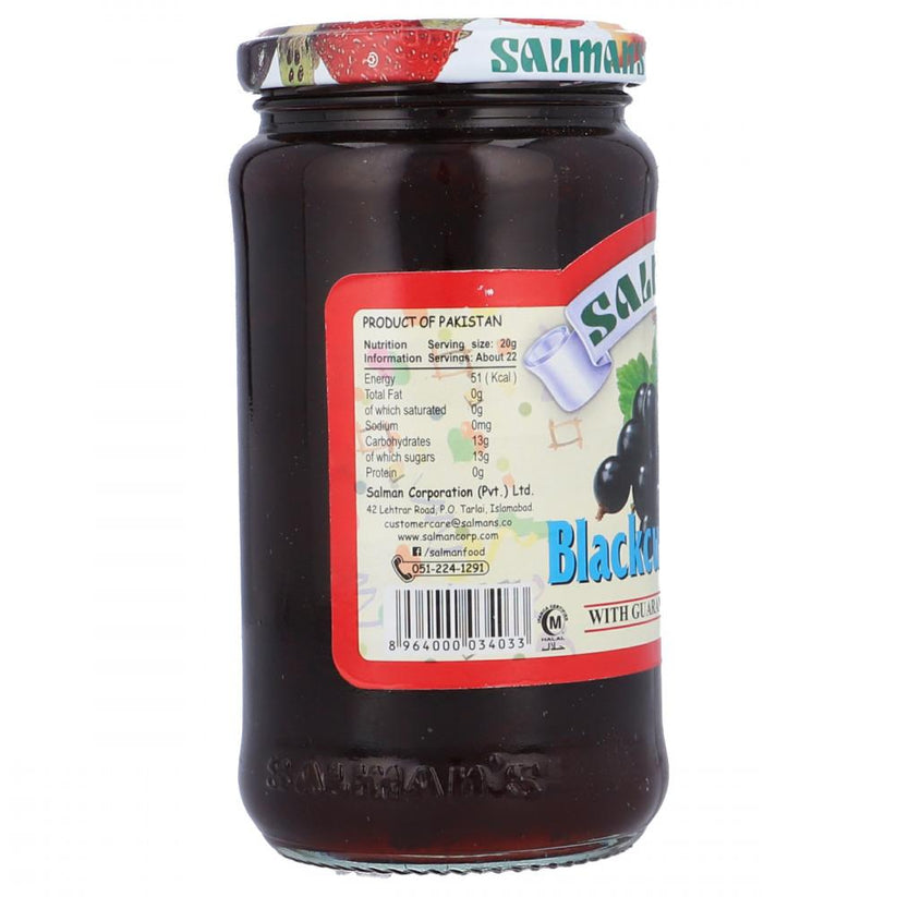 SALMANS BLACKCURRANT JAM 450GM