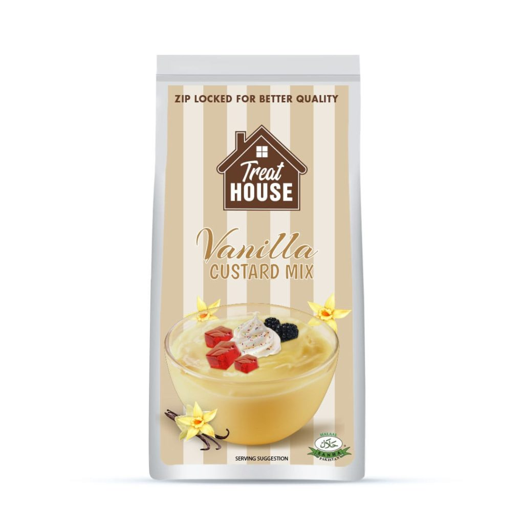 TREAT HOUSE VANILLA  CUSTARD MIX POUCH 250GM