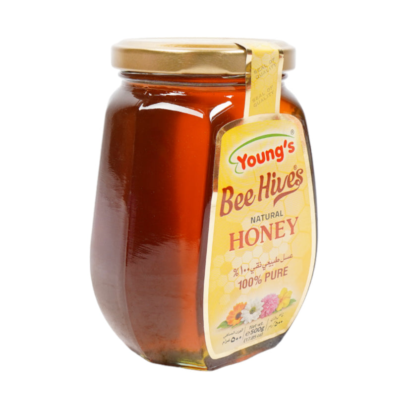 YOUNGS NATURAL HONEY BEE HIVES 500GM