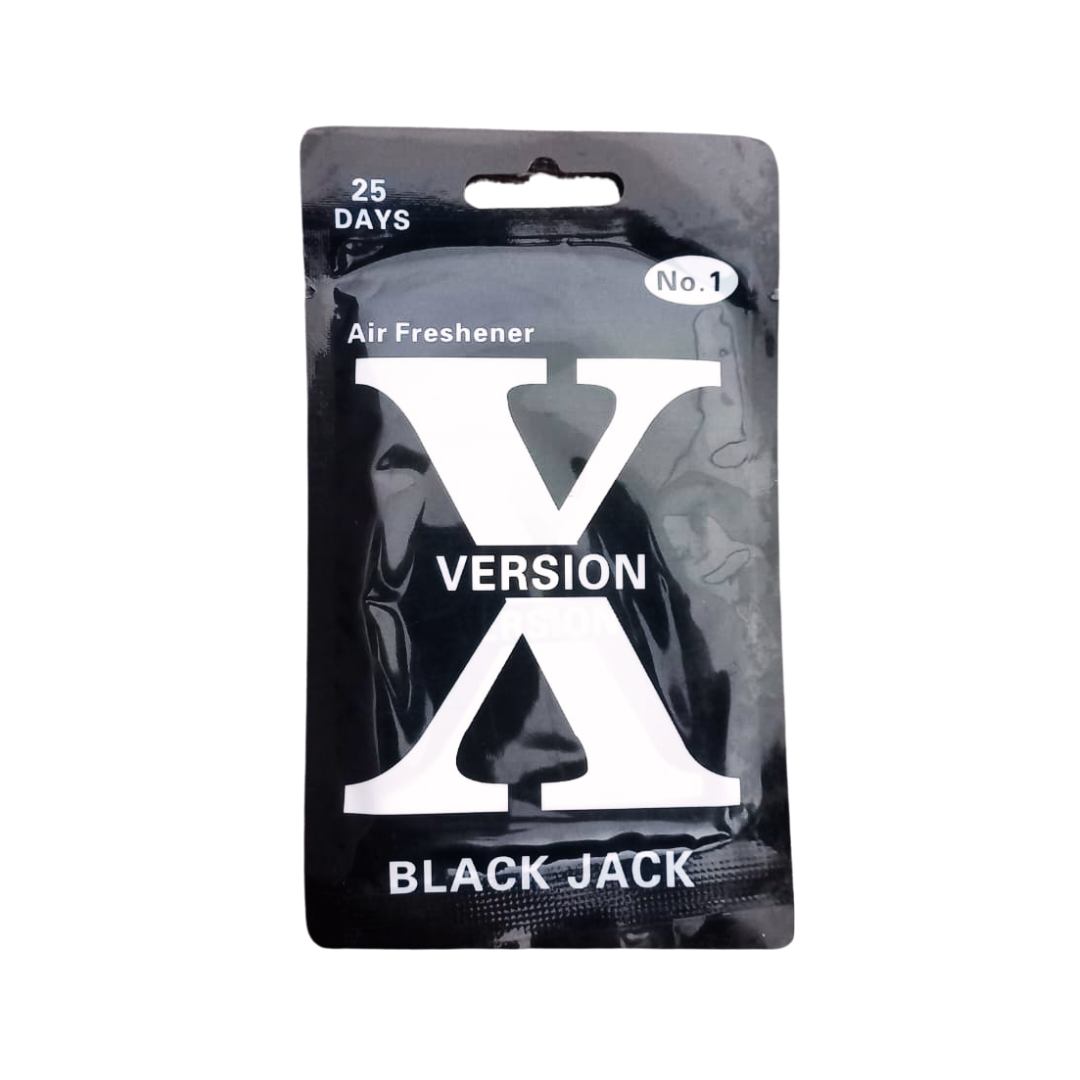 X VERSION CARD AIR FRESHNER BLACK JACK