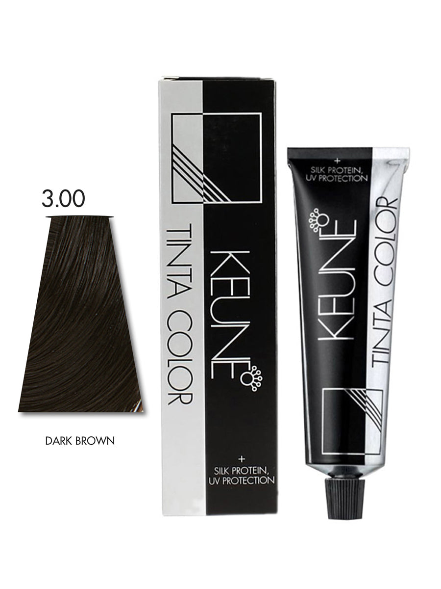 KEUNE TINTA HAIR DARK BROWN 3, 60ML.