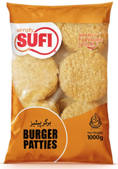 SUFI BURGER PATTIES 1000G POLLY BAG