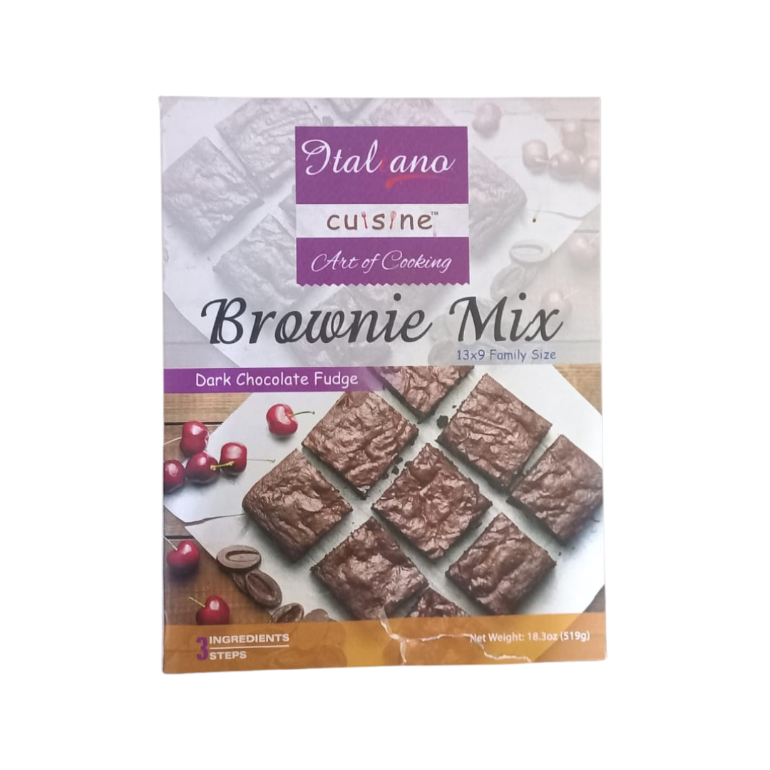 ITALIANO BROWNIE MIX DARK CHOCOLATE FUDGE 519GM