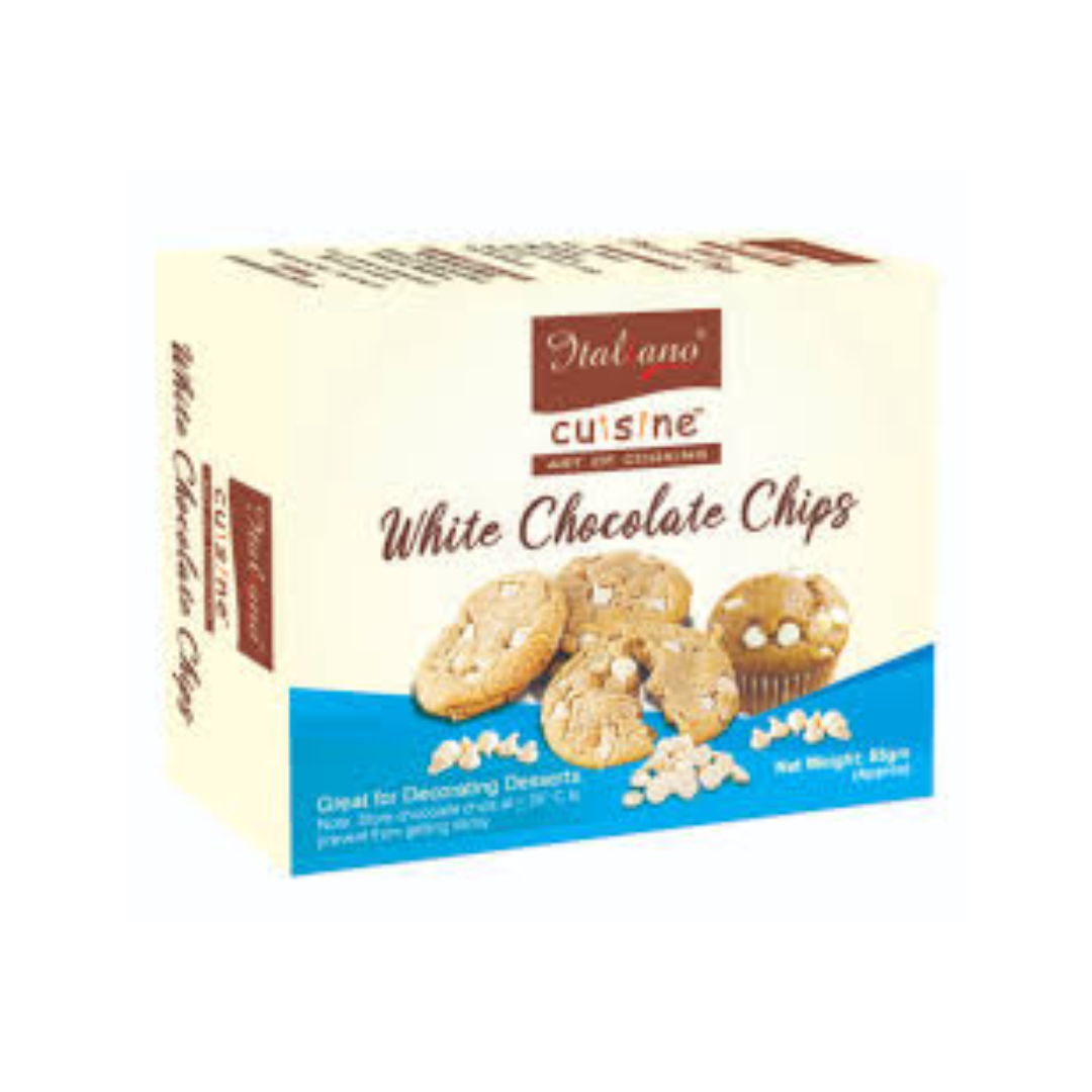 ITALIANO WHITE CHOCOLATE CHIPS 85GM