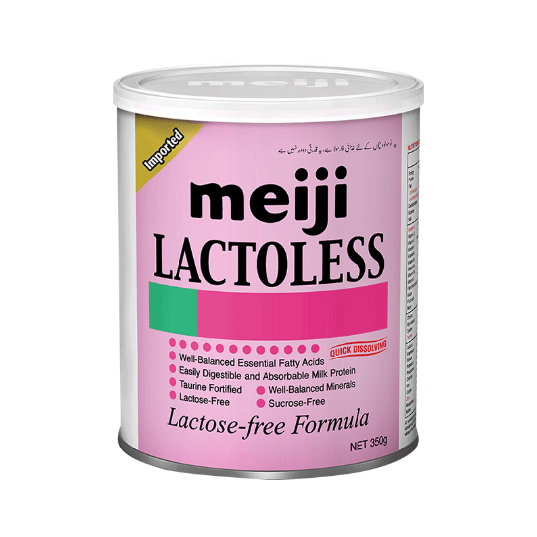 MEIJI LACTOLESS LACTOSE FREE FORMULA 350GM TIN