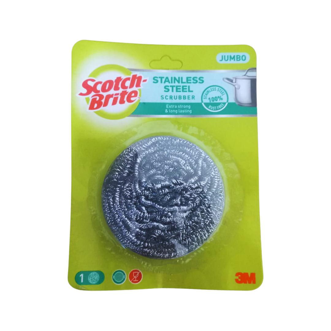 SCOTCH BRITE STAINLESS STEEL SCRUBBER JUMBO 1PC