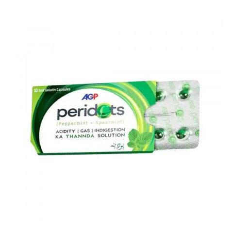 AGP PERIDOTS PEPPERMINT 10 SOFT CAPSULES