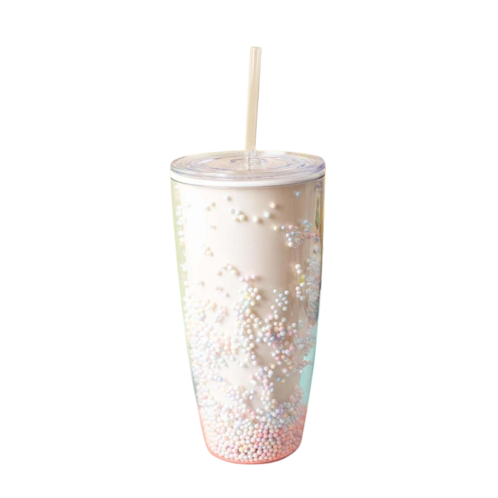 PORTABLE PLASTIC CUP WITH LID AND STRAW 750ML 6171