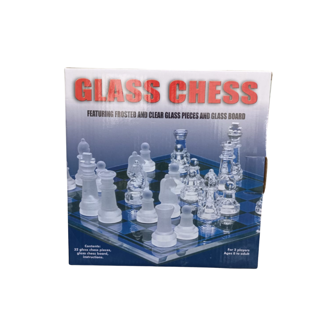 GLASS CHESS SET 7.5x7.5in