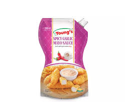 YOUNGS SPICY GARLIC MAYO SAUCE 500ML