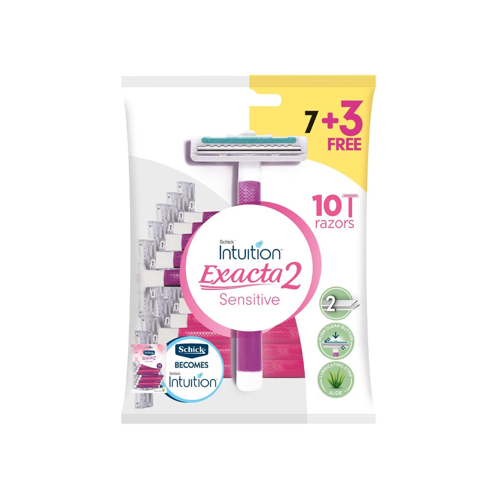 SCHICK INTUITION EXACTA 2 SENSITIVE 7+3 RAZORS