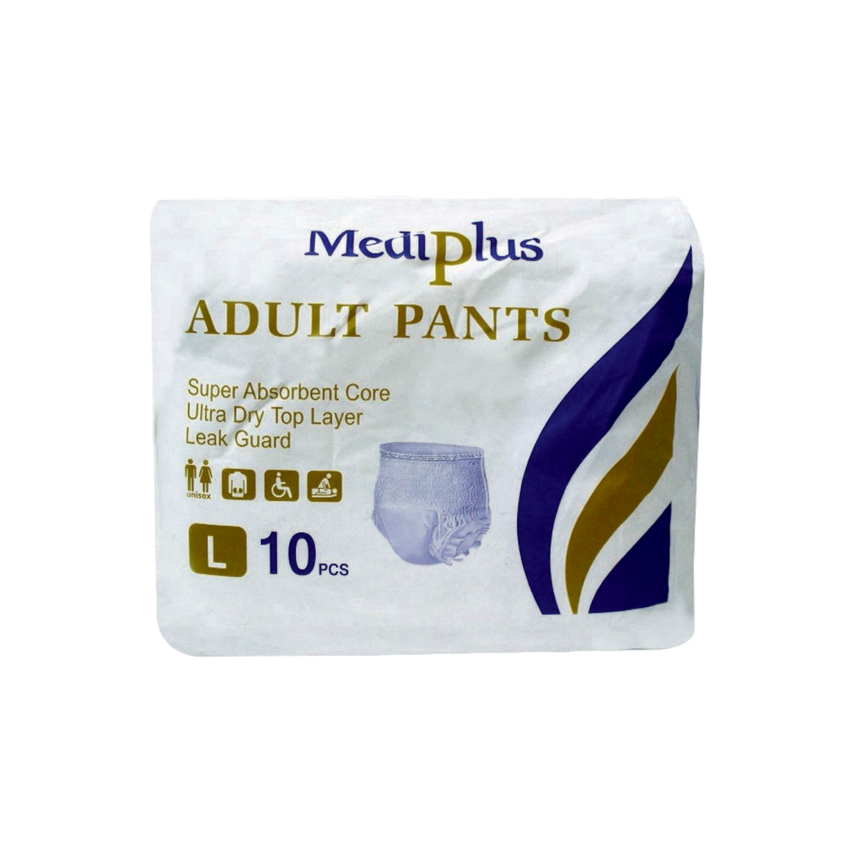 MEDIPLUS ADULT PANTS LARGE 10-PCS