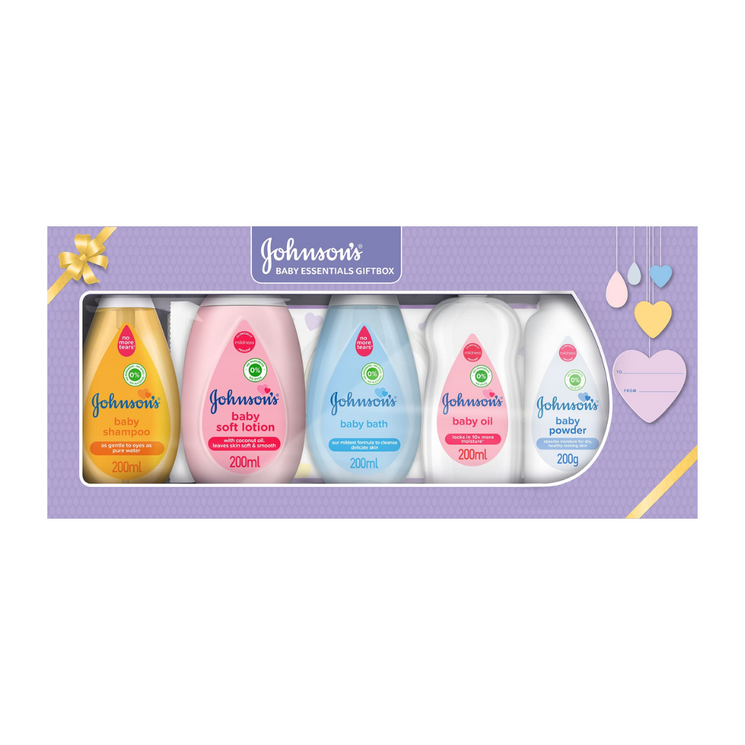 JOHNSONS BABY ESSENTIALS GIFT BOX 6-PCS PACK