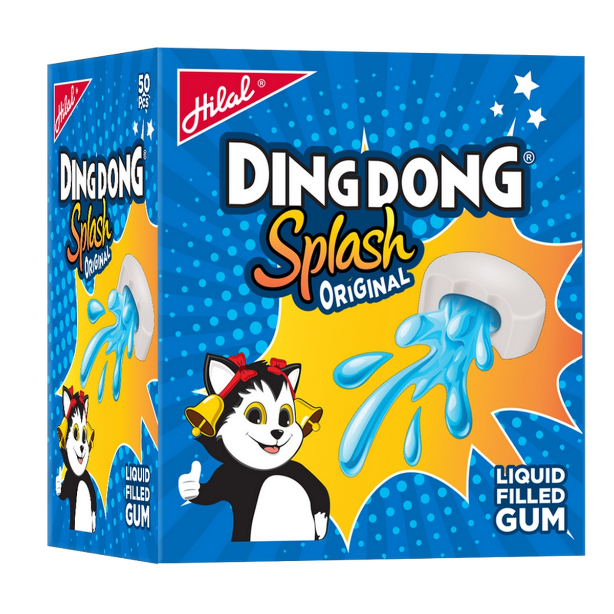 HILAL DING D0NG SPLASH ORIGINAL LIQUID FILLED GUM 50PCS