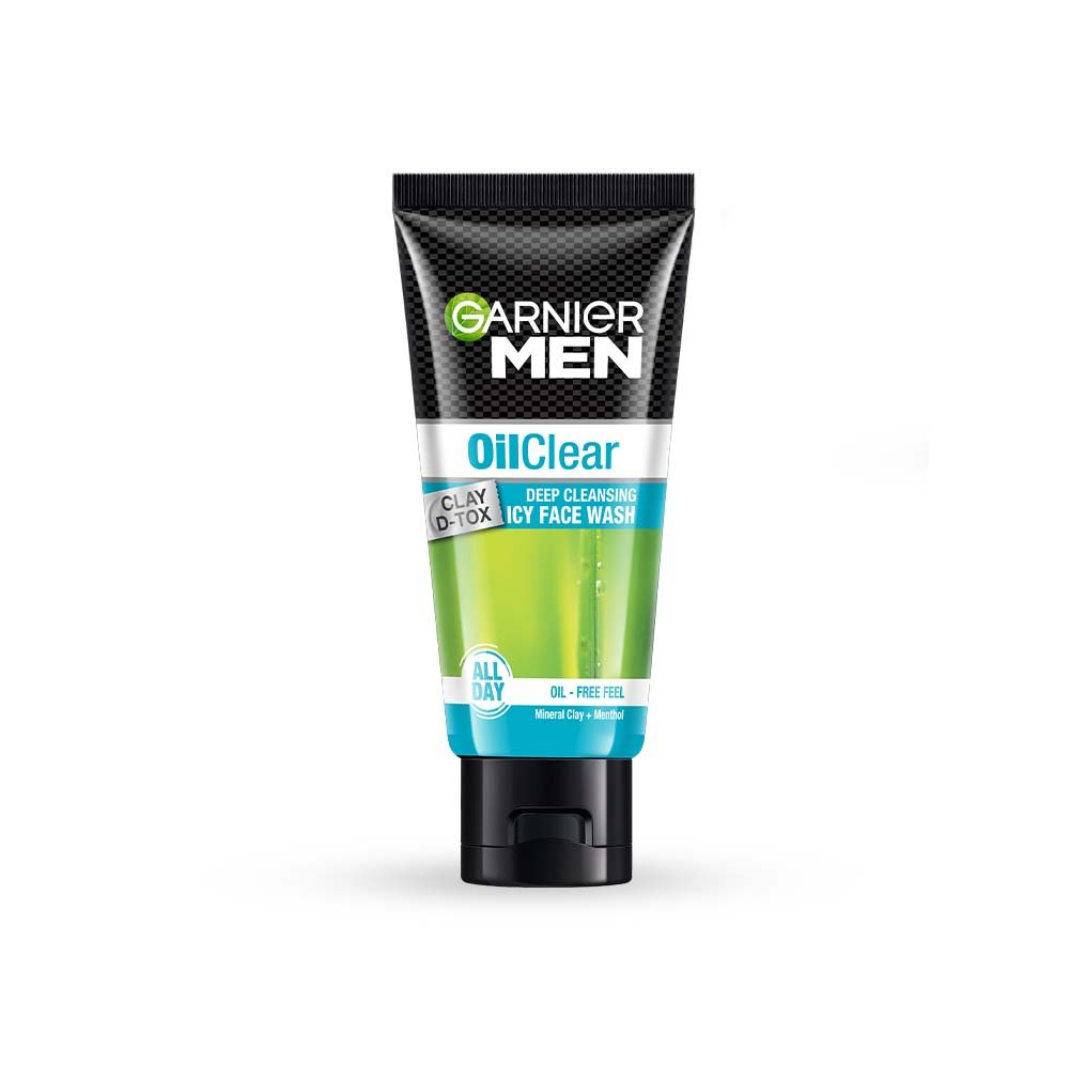 GARNIER MEN FACE WASH OIL CLEAR ICY ALL DAY 50ML