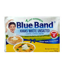 BLUE BAND KHAAS WHITE UNSALTED MARGARINE SPREAD 100GM