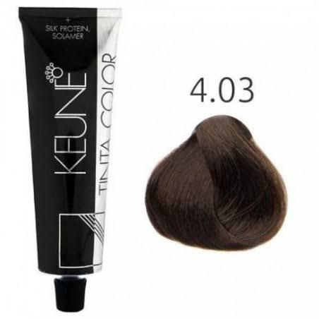 KEUNE TINTA HAIR COLOR MEDIUM MOCHA BROWN 4.03, 60ML