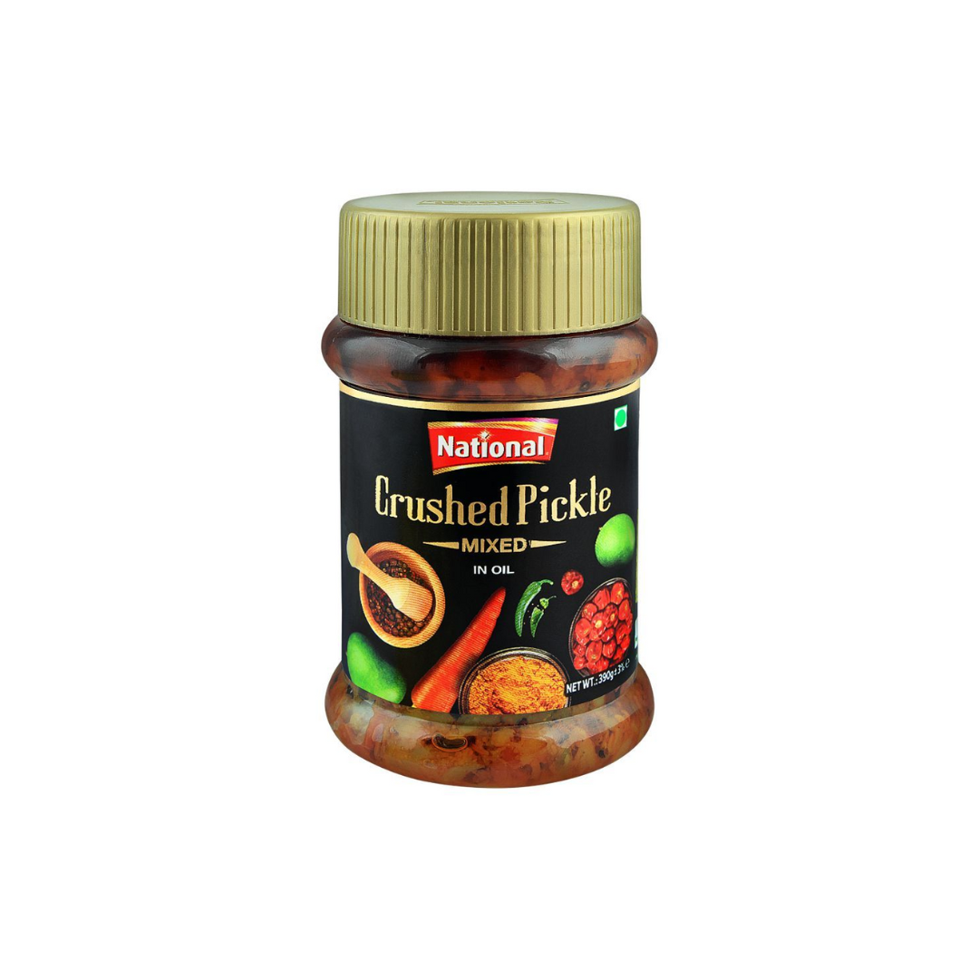 NATIONAL CRUSHED PICKLE MIXED IN OIL 390GM