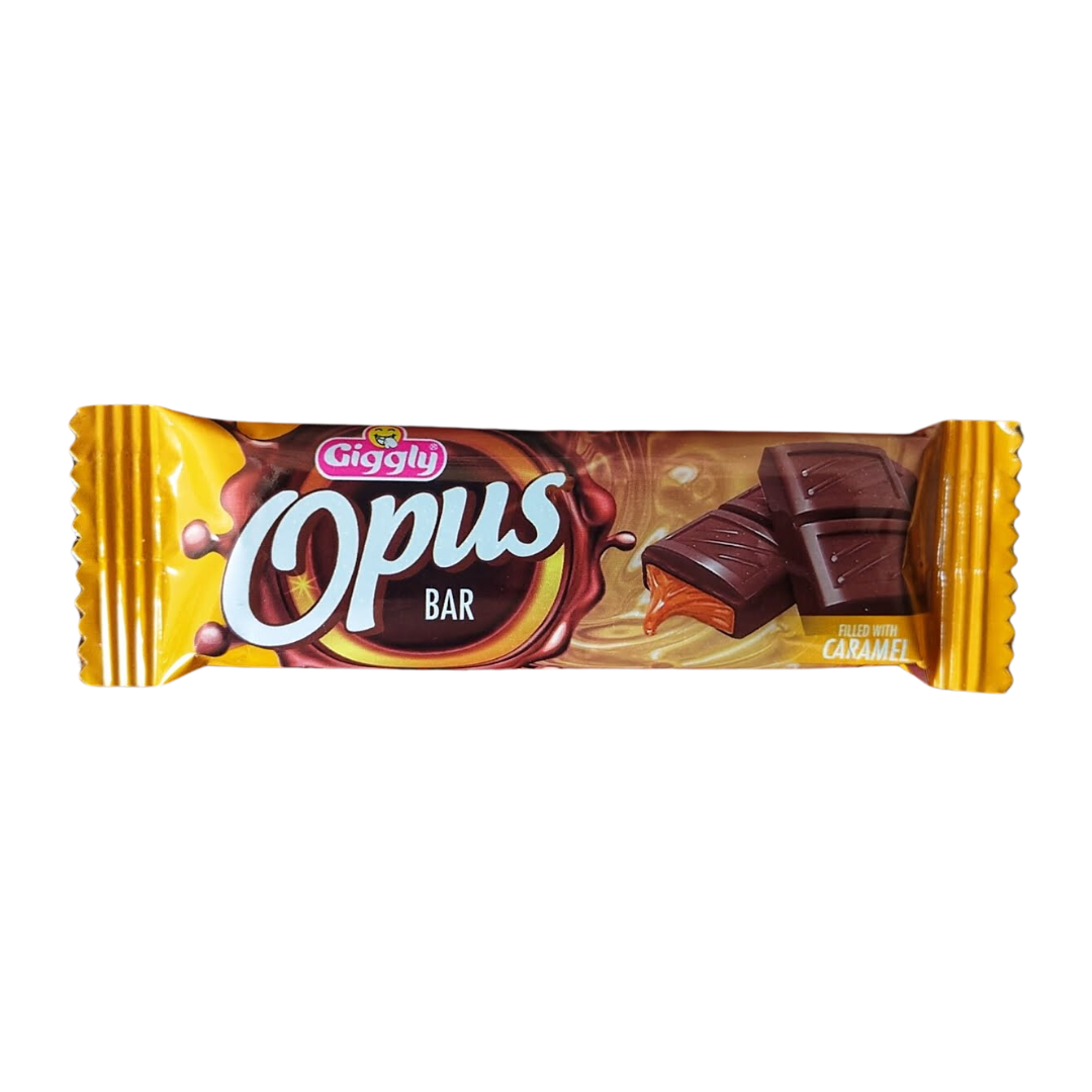 GIGGLY OPUS CHOCOLATE BAR FILLED WITH CARAMEL