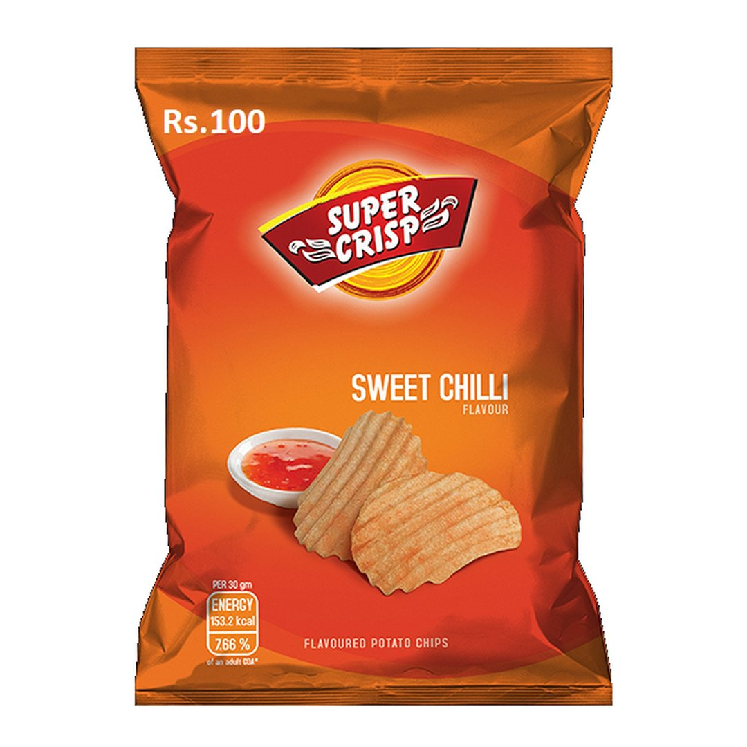 SUPER CRISP CHIPS SWEET CHILLI FLAVOUR 119GM