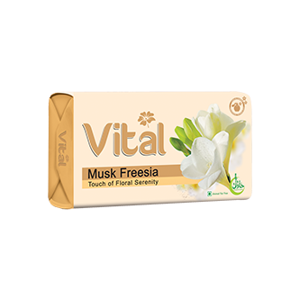 VITAL MUSK FREESIA BAR SOAP 150GM