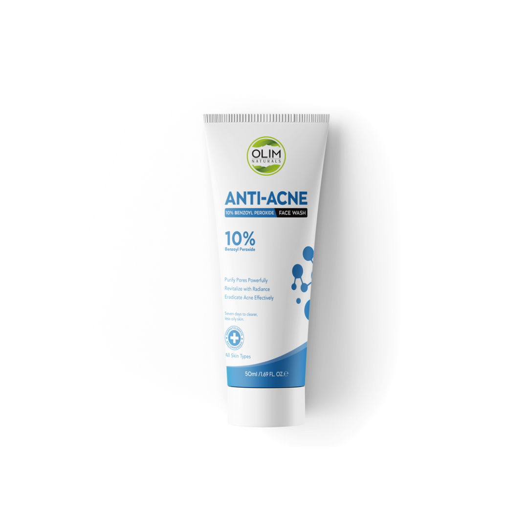 OLIM ANTI-ACNE 10% BENZOYL PEROXIDE FACE WASH 50ML