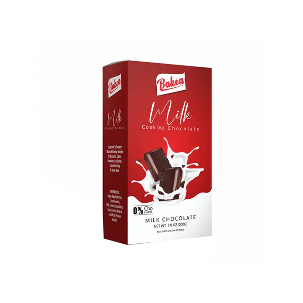 BAKEA MILK COOKING CHOCOLATE 200GM