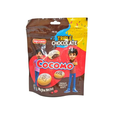 BISCONNI COCOMO TRIPLE CHOCOLATE 79GM POUCH