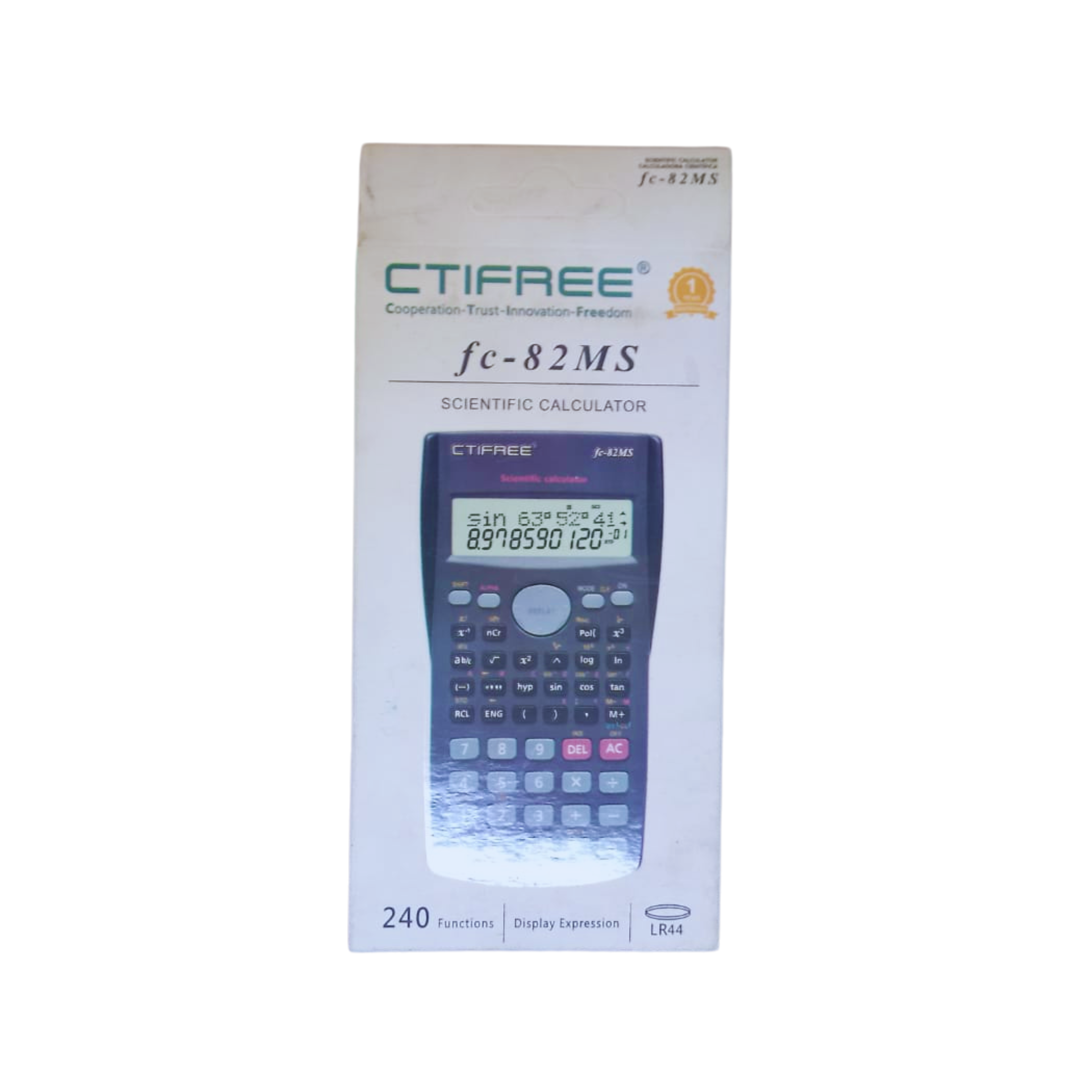 CTIFREE SCIENTIFIC CALCULATOR FC-82MS 240-FUNCTIONS