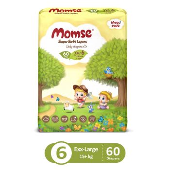 MOMSE BABY DIAPERS MEGA PACK XXLARGE 60PCS